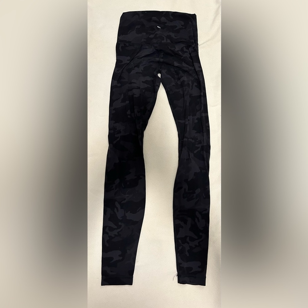 Size 4 black/grey camouflage Lululemon leggings